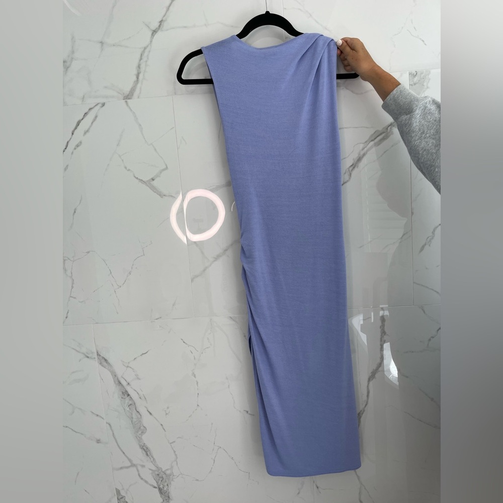 Wilfred blue midi side scrunch dress - Picture 2 of 2